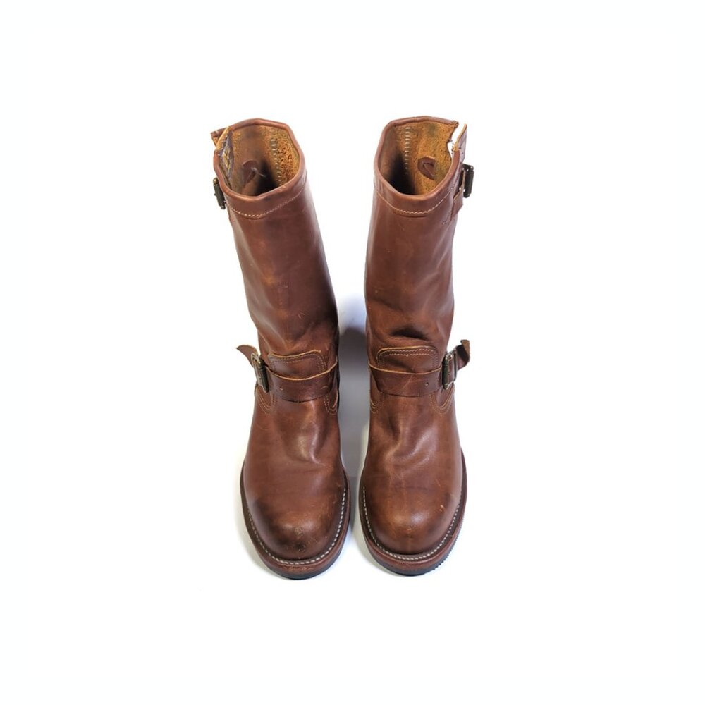 RARE Chippewa Steel Toe Brown Leather Logger Boots Womens Size 7.5 | Mens Size 6